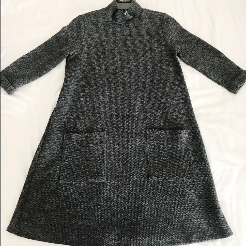 High neck sweater dress